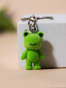 Móc khóa hình chú ếch nhỏ hoạt hình dễ thương, Mặt dây chuyền trang trí túi xách, Phụ kiện thời trang cho túi xách, Quà tặng Giáng sinh, Phụ kiện ô tô, Ý tưởng quà tặng cho giáo viên, bạn bè, chị em - màu xanh lá - Xem 1