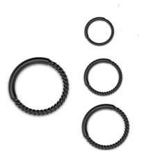 1-4 Pcs Stainless Steel Seamless Nose Rings/Piercing Jewelry, 6/8/10/12mm Twisted Unisex Punk Closed Hoop Earrings