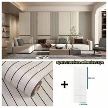 1 Roll 3D Foam Wallpaper - Self-Adhesive, Thickened Sxp Stripe Pattern For Ceilings, Partitions & Curved Indoor Spaces