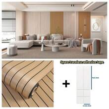 1 Roll 3D Foam Wallpaper - Self-Adhesive, Thickened Sxp Stripe Pattern For Ceilings, Partitions & Curved Indoor Spaces