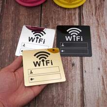 3/2/1pcs Set WiFi Password Indicator Plate, Acrylic Wall Sticker, Decorative Pendant, WiFi Wireless Network Indicator And Password Plate, WiFi Logo Sticker Wall Decal, Shop Signage, Cafe Signage, Restaurant Signage, Home Decor, Party Decor - Multicolor - View 13