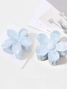 3pcs/Set Boho Style Pastel Marble Print Butterfly & Daisy Hair Clips, Suitable For Beach & Summer, Assorted Design