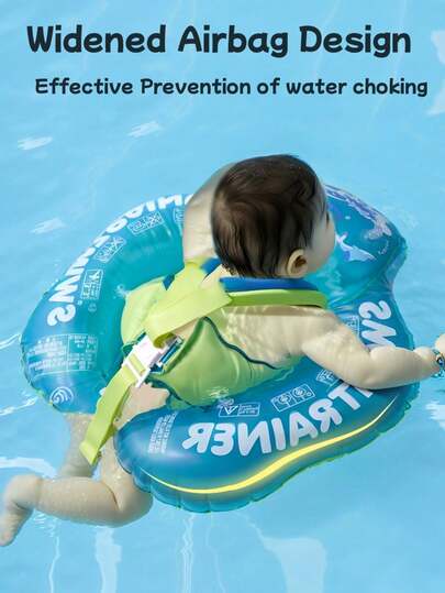1pc Baby Thickened Anti-Flip Swimming Ring, Multi-Airbag Inflatable Floating Ring, Water Swimming Toy, For Boys And Girls Babies