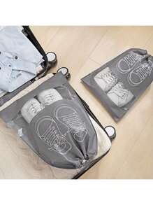 10 piezas Bolsas para zapatos con ventanas transparentes, cierre con cordón, diseño ahorra espacio, adecuado para bolsas de viaje y organización del hogar