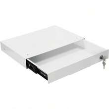 Under Desk Drawer Sliding Pull-Out Drawer, Drawer Storage Organizer For Standing Desks, Pull-Out Desk Drawer For Under Desk, Under Desk Drawer With Lock (White, 14"X10.6"X2") - trắng - Xem 2