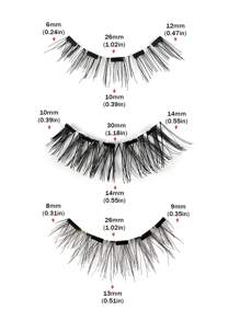 MAGEFY 3 pares de pestañas magnéticas con rizo CC de aspecto natural, reutilizables, con aplicador + recortador de cejas + rizador de pestañas, sin necesidad de pegamento, set de pestañas magnéticas