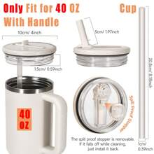 1pc Is Suitable For 40OZ Flip Straw Cover Replacement Accessories, Reusable Folding Sealing Cover, Splash Proof And Leak Proof Cup Replacement Sealing Cover Accessories