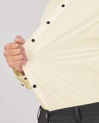 Men's Stretch Long Sleeve Formal Solid Business Casual Button Down Shirts Wedding Prom