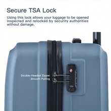 3-Piece Hardshell Expandable Luggage Set With Spinner Wheels And TSA Lock - 20, 24, 28 - Blue