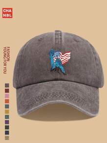 1 pieza Gorra de béisbol con estampado de moda, con diseño gráfico de la Estatua de la Libertad y la bandera de EE. UU., gorra de camionero negra transpirable y cómoda, sencilla corona suave de unicolor y visera curva, talla ajustable unisex para jóvenes y parejas, accesorio patriótico, estilo versátil para deportes al aire libre, escalada, pesca, cumpleaños, familia, Día de la Independencia, padres, artículo de estilo ideal