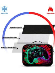 Gamer Boys Tote Box,Insulated Video Game Tote Bag For Boys Girls, Reusable Portable Box To School Work Office Travel Picnic Hiking Beach - one-size - View 7