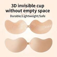 2 pezzi Petali per seno in silicone riutilizzabili, reggiseno senza spalline per abiti da sposa, per migliorare la scollatura, sollevare il seno, cuscinetti per il seno invisibili, reggiseno estivo anti-visibile, cuscinetto per biancheria intima sportiva anti-scivolo