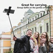 3-In-1 70'' Extendable Selfie Stick Tripod With Light & Bluetooth Remote – Compatible With All Smartphones For Summer Vacation, Travel, Outdoor Activities, Live Streaming, Stable Recording