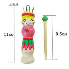 Handmade Wooden Weaving Doll, Yarn Weaving Tool, Hand-Painted Rope Weaving Tool, DIY Weaving Accessories, Home Decor
