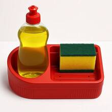 Soap And Sponge Detergent Holder With Base - 紅色 - 查看 3