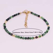 1 pezzo Braccialetto naturale con pietra lunare e pietra solare, braccialetto di perle di pietra preziosa per regalo da donna, gioielleria in pietra solare e pietra lunare arcobaleno