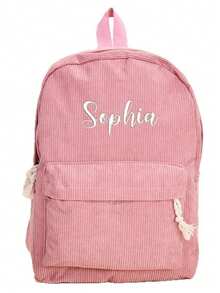 1 pieza Mochila infantil personalizada con bordado de nombre, regalo lindo para bebés para el Día del Niño - Multicolor - Ver 8