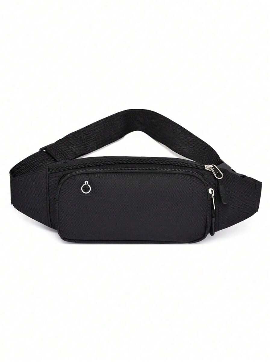 Tas Pinggang Sporty Wanita Warna Polos, Minimalis & Praktis Multifungsi