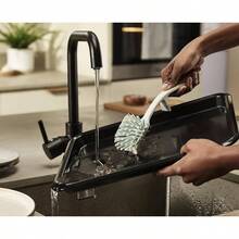 Joseph Joseph Edge Dish Brush With Integrated S Rest, Light Stone/Sage - Gray - 查看 5