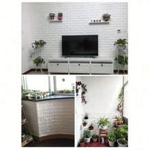 10 件/1 件 3D 墙砖贴纸，易于粘贴和撕下，白色矩形自粘防水墙贴，易于清洁和切割，适用于厨房、客厅、浴室、走廊厨房配件房间装饰墙面装饰壁纸墙纸墙贴 - 彩色 - 查看 9