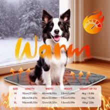 1pc Non-Electric Pet Heating Pad (No Heating Function), Insulation Dog Bed Mat, Cat Bed Mat, Insulation Pet Dog Pad, Pet Cat Bed, Pet Blanket, Suitable For Pet Cats And Dogs Indoor/Outdoor Activities In Winter, Washable Anti-Slip Dog/Cat Bed Pad (Grey)