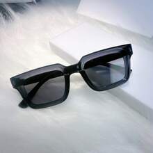 3 Pairs Men's Square Plastic Frame Retro Modern Minimalist Style Fashion Eyeglasses Set - Suitable For Family Trips, Outings, Business, Boating, Beach Parties Accessory