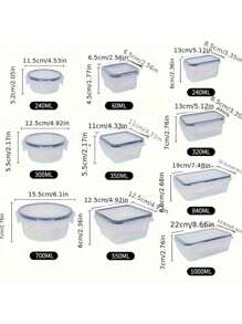 48-52 Pieces/Set Food Storage Container Set, Crisper, Easy Fix Lids (24 Lids + 24 Containers) (26 Lids + 26 Containers) - Sealed Plastic Containers For Pantry, Travel, Outdoor Picnics, Kitchen Organization, Free Labels And Tags