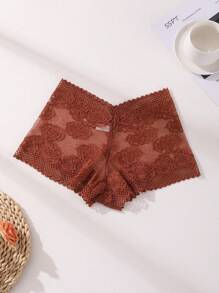 8 PCS Women's Lace Splicing Mid Waist Boxer Shorts Underwear Set - Sexy Butt Enhancer Panties Comfortable Stretch Cheeky Briefs Daily Wear & Sports Yoga Lingerie