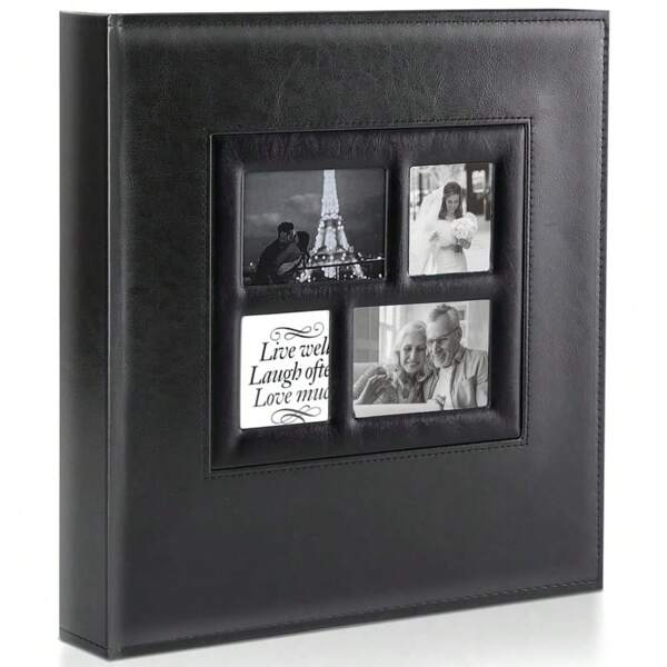 1 pieza Álbum grande para personas mayores de 4x6 con capacidad para 1000 fotos, álbum de fotografías de boda familiar de gran capacidad que puede contener 1000 fotos horizontales y verticales disponible en múltiples colores, regalo del Día de San Valentín