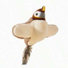 Jouets pour chats Oiseau battant des ailes (sans vol) Jouet interactif pour chaton avec activation tactile rechargeable par USB. Jouets d'exercice pour chat et petit chien. Jouet interactif pour chat en forme d'oiseau réaliste