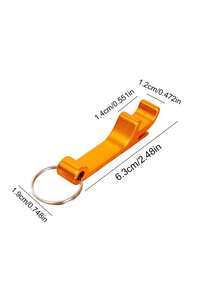1/10pcs Bottle Openers Keychain, Mini Beer Opener, Compact Opener, Opener For Cans, Bottle & Canning, Suitable For Bars, Restaurants & Party Favors, Portable Keychain Design, For Travel, Picnic & Camping, Gift For Father - Multicolor - View 3