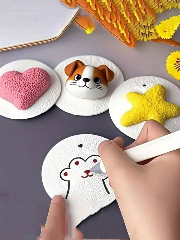 10/20pcs - 3D Round Wood Pulp High-Tech Compressed Paper, Foam Expands In Water Art Craft Paper, Suitable For Fun Paper Crafts And DIY Activities - Ideal Gift Choice For Christmas Holidays, Office & Family Interaction, Perfect For Creative Drawing And Emotional Connection,School Supplies,Back To School