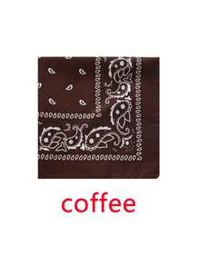 1pc Polyester Paisley Neckerchief, Versatile Bandana, Hip Hop Rock Outdoor Headwear, Mask Accessory, Scarf For Cycling Hiking Windproof Sun Protection, Unisex Lightweight Woven Headband, Machine Washable & Dry Clean, Cool Fashion Headwrap