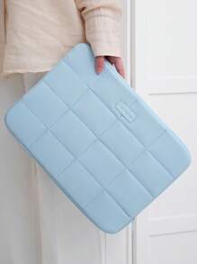 Cute Quilted Tablet Bag Laptop Bag, Soft Padded Laptop Protective Case With Grid Stitching, Anti-Fall And Shock-Absorbing, Suitable For School, Office, And Commuting Back To School Stuff Bag For School Work Laptop Bag For Women Mac Book Casemacbook Case College Essentials Laptop Sleeve