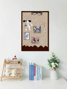 1pc Nordic Minimalist Felt Bulletin Board, Self-Adhesive No-Drill Photo Wall Message Board, Reusable Decorative Notice Board For Home Office Classroom, Can Pin Photos/Notes, Suitable For Bedroom/Study/Living Room/Office/Classroom - Multicolor - View 4