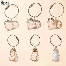 1pc Transparent Cat Hair Capsule Pendant, Pet Hair Souvenir Keychain, Suitable For Cat Lovers, Bag Ornaments Or Room Decoration Display