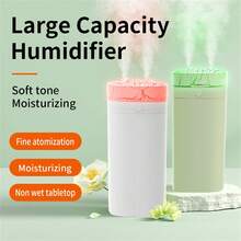 600mL Mini Air Humidifier Silent 7 Color Luminous Bonfire USB Dual Jet Essential Oil Aromatherapy Spray Purify Office Home Bedroom