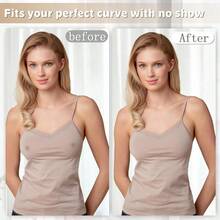3 Pairs Cakes Nipple Covers No Show Sticky Nipple Pasties For Women Silicone Reusable Adhesive Breast Petals - 奶油 - 查看 5