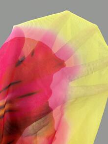 Bikinx 三件套女士奶油黄芙蓉花泳衣套装，适合夏季泳池、海滩及各种场合，基本款优雅钢圈比基尼，花卉装饰罩衫和沙滩裙