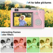 Dziecięca kamera do selfie, prezenty urodzinowe na Boże Narodzenie dla chłopców w wieku 6-9+, cyfrowe kamery wideo HD dla maluchów, przenośna zabawka dla chłopców w wieku 6, 7 i 8 lat