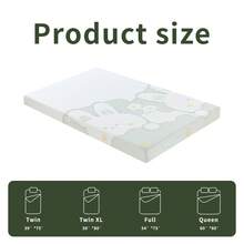 Adult Medium Soft Cooled Rabbit Cute Cartoon Mattress Gel Memory Foam Mattress Rolled In Box Fiberglass Free High Density Base Supportive CertiPUR-US - 白色 - 查看 5