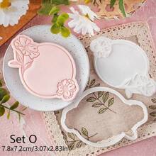 Leaf Pattern Cookie Cutter DIY Birthday Fondant Biscuit Mold Baby Shower Party Cookies Embossing Mould Dessert DIY Decor Tools Wedding Party Birthday Cake Mold