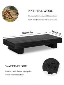 Bathroom Rustic Style Wood Base Tray Kitchen Counter Decor Bathroom Soap Dish Holder For Bathroom, Dressing Table, Candle Display - Multicolor - View 9