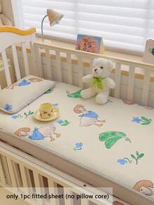 1pc Cartoon Animal Pattern Cooling Beaded Fitted Sheet, 360 Degree Full Coverage Mattress Protector, Suitable For Nursery, Kids Room, Baby Crib, Multiple Sizes And Patterns Available, Suitable For Spring/Summer (No Pillowcase Included) - Multicolor - View 26