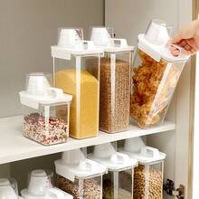 2025 New Rice/Flour/Cereal Airtight Container, Kitchen Storage Canister, Thicker & Durable - Clear - View 1