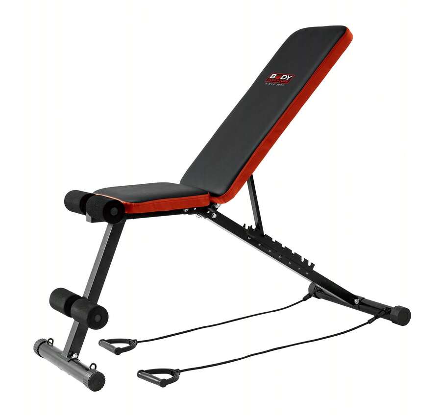 Body Sculpture Foldable Adjustable Incline Bench With Bungee Cords - Multicolor - View 1