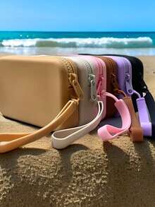 时尚大容量防水、防汗、防油硅胶拉链化妆包，可作零钱包、口红包、钥匙包、洗漱包；多功能便捷，适合旅行和收纳化妆刷，硅胶化妆收纳包，旅行洗漱包，必备礼品，拉链配件，美甲包，化妆包，化妆包，圣诞礼物，收纳袋，旅行，女士旅行必备，收纳袋，手拿包/小手提包，化妆品收纳包，化妆品整理包，收纳袋，刷子架，迷你收纳袋，大容量收纳袋，女士礼物，圣诞礼物，女士礼物创意