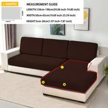 1pc Jacquard Sofa Seat Cushion Cover, Chair Cover Sofa Slipcovers, Stretch Washable Removable Slipcover, Polar Fleece Sofa Protector