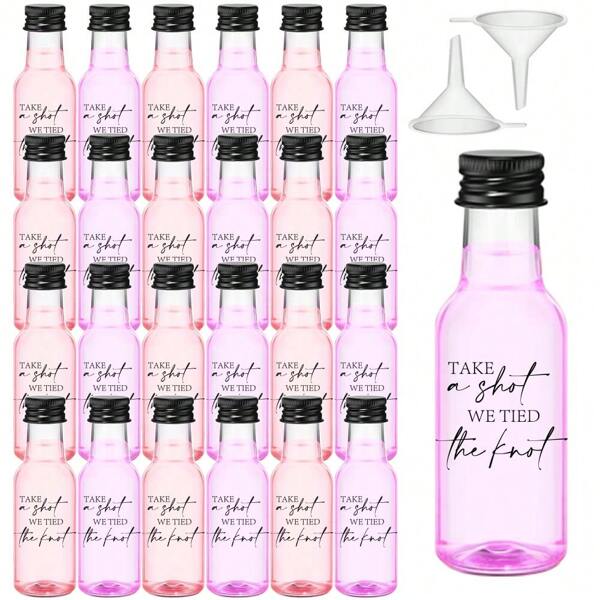 1/28pcs Mini Plastic Bottle - 0.85oz & 1.7oz Travel-Ready Refillable Jars With Secure Lids - Store Spices, Sauces, Cosmetics, Events, Gifts, And Daily Use - Premium Quality, Easy To Clean - Perfect Companion For Globetrotters, Campers, And Party Hosts