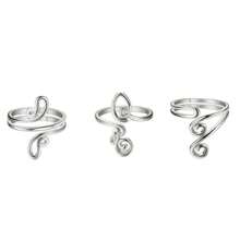 1 pieza/Set de 3 piezas Anillos de dedo ajustables para mujeres con piedras de CZ, cristales, flor y diseño de flecha abierta para joyas de pie de verano en la playa